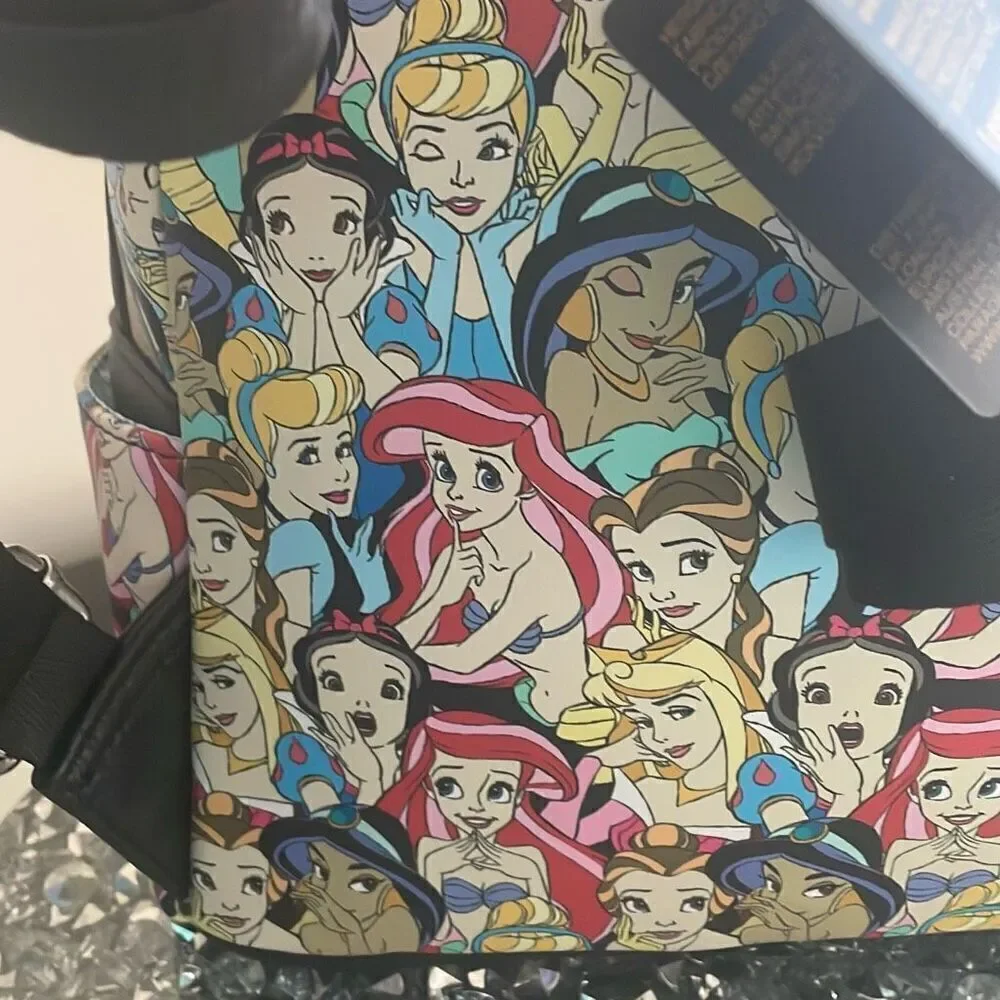 New loungefly Disney princesses all over print mini backpack book bag